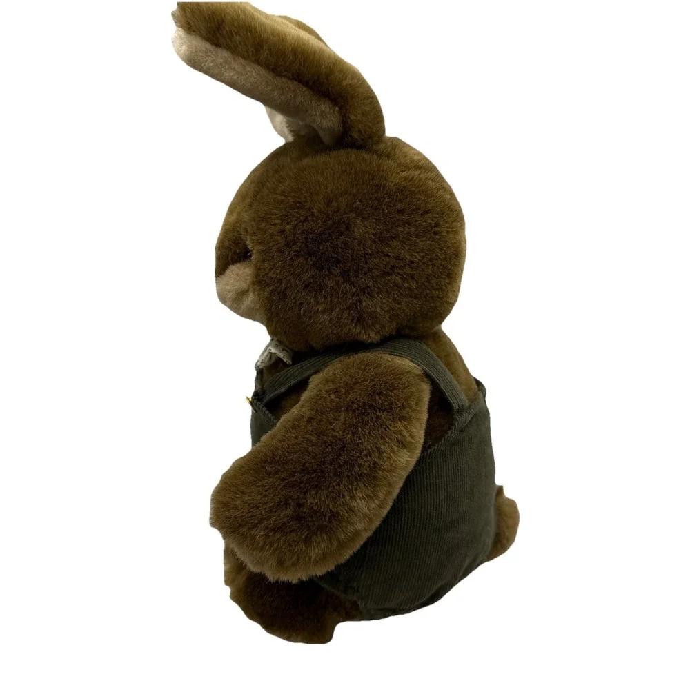 Vintage Chosun Bunny Rabbit Plush Brown Stuffed Easter Corduroy Bow Tie‎